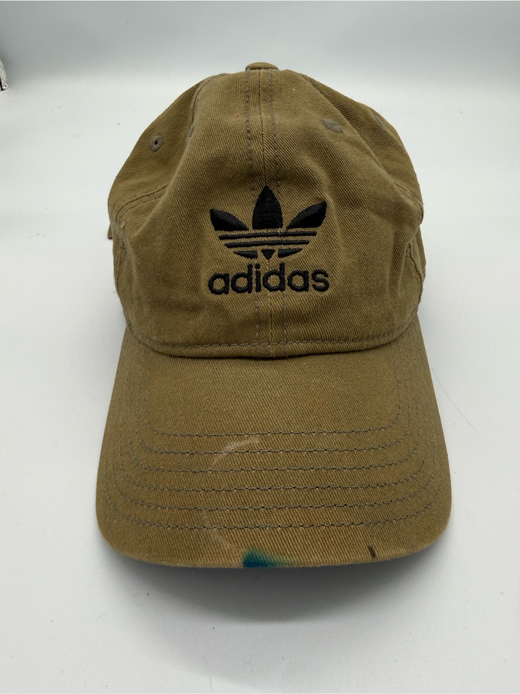 Adidas Olive Green Cap With Black Trefoil Patch